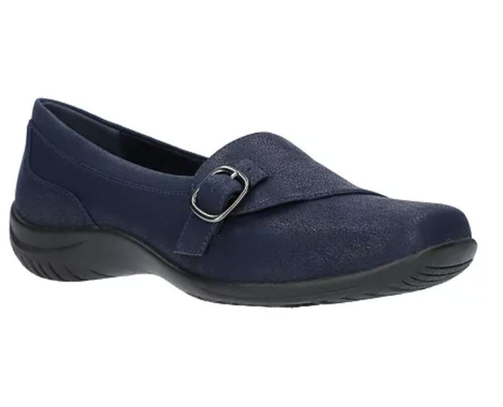 Easy Street Cinnamon Comfort Slip Ons Womens 9 NIB Navy